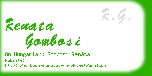 renata gombosi business card