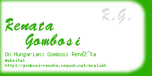 renata gombosi business card